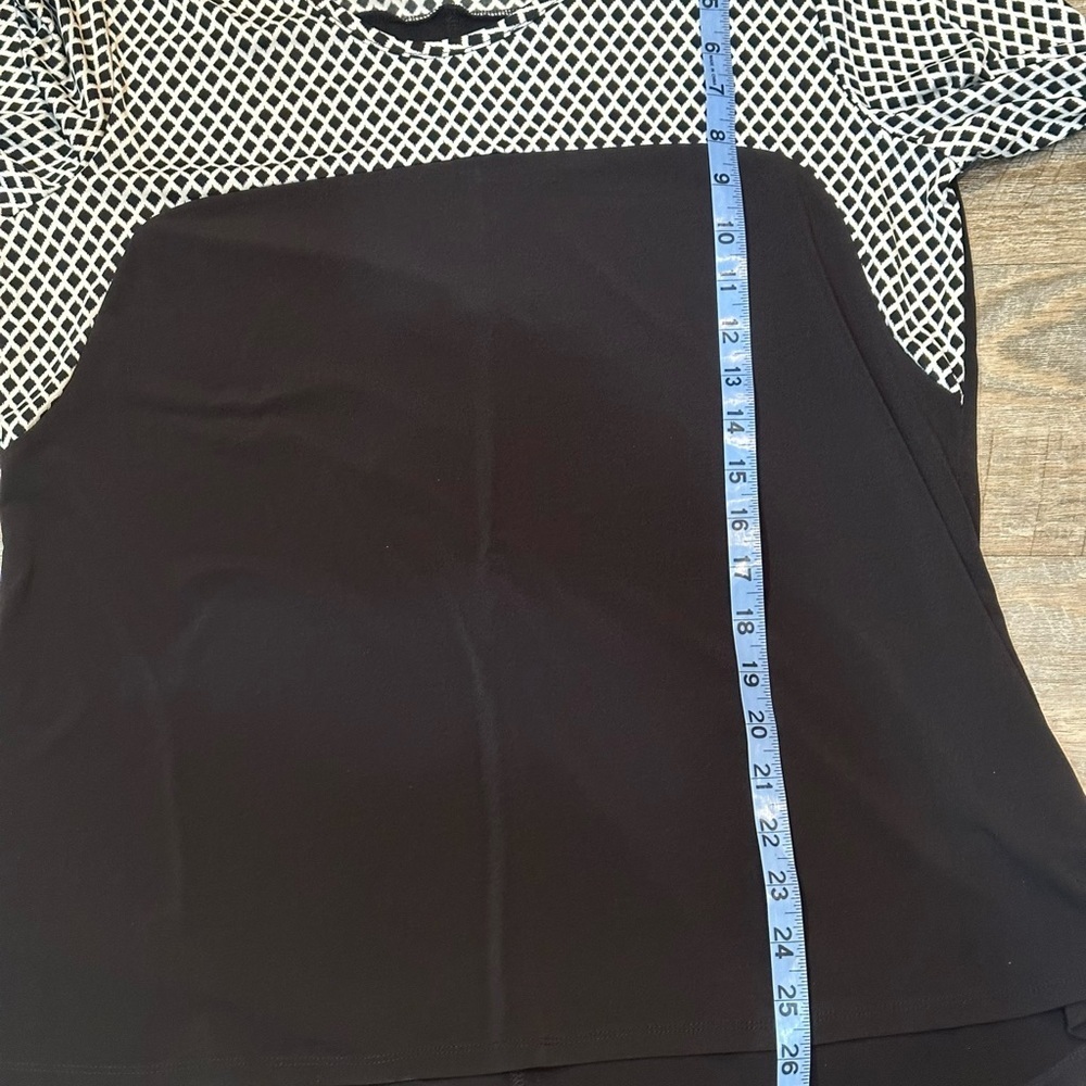 Susan Lawrence women’s black & white stretch tunic size XL - Picture 11 of 12